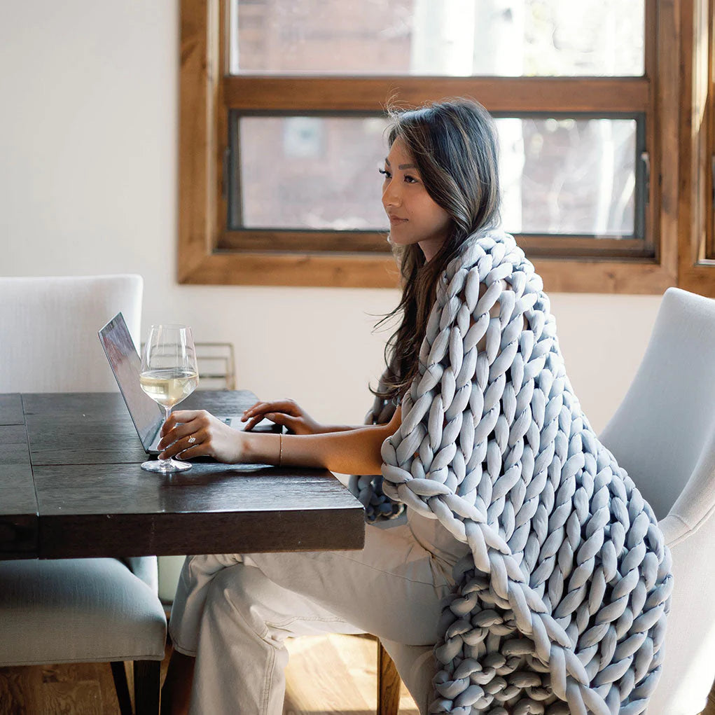 Zen Weighted Knitted Blanket